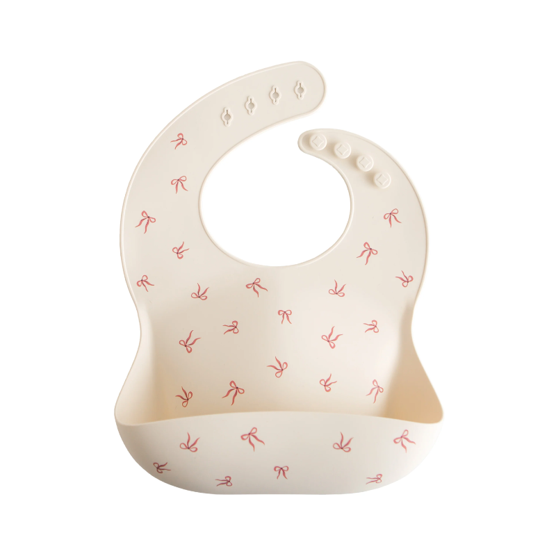 Mushie silicone baby bib